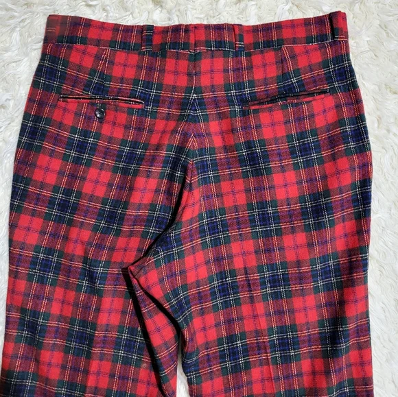 Pendleton Red and Black Dress Pants with Straight Leg Cut